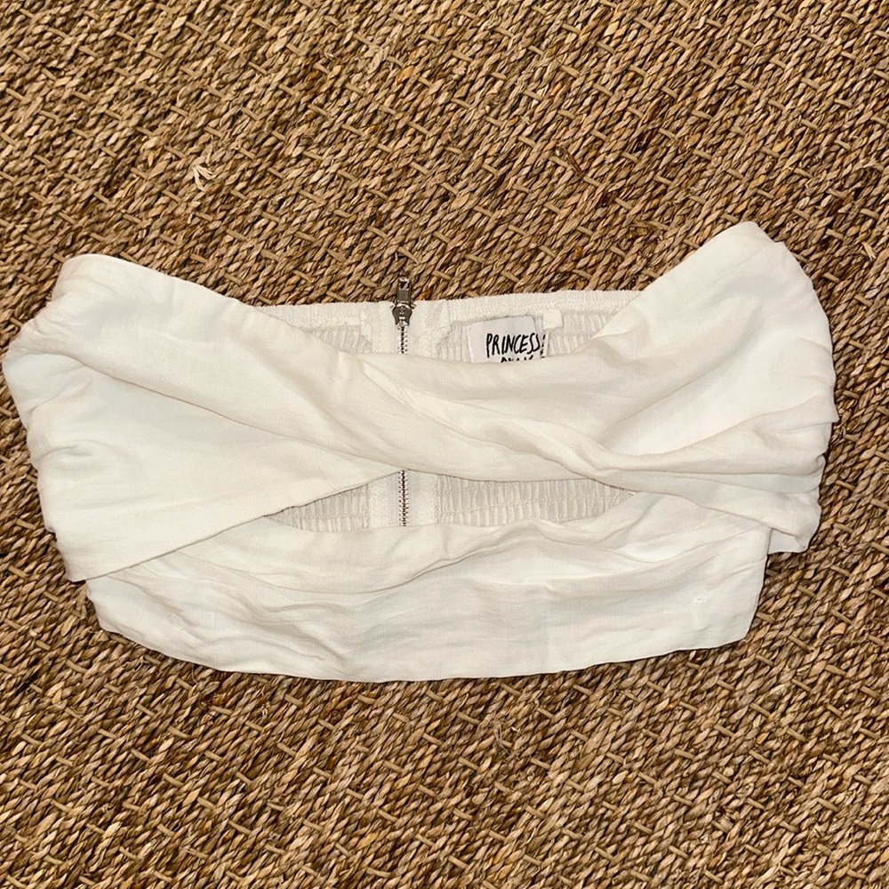 Princess Polly white bralette top, size 4/small. Like new worn once.